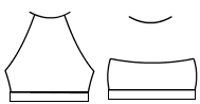 Binded sequin triangle halter sport top